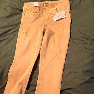 Dear John Playback Cuffed Straight Denim in Mellow Yellow